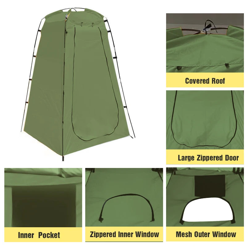 Portable Privacy Shower Tent Waterproof Changing Room Shelter Camping Equipment  BushLine