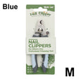Blue size M clipper on its hanging card, the card printed For SMALL Pets