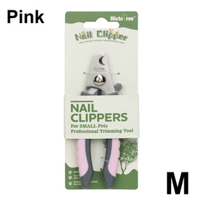 Pink size M clipper on its hanging card, the card printed For SMALL Pets