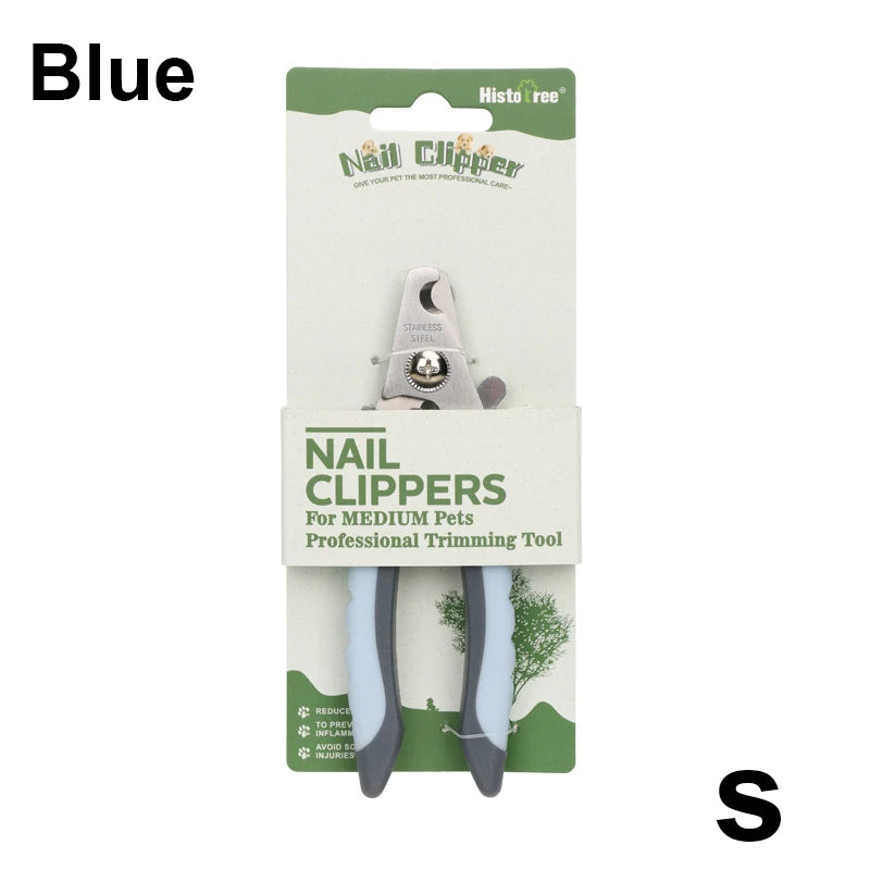 Professional Dog Cat Pet Animal Nail Clippers Stainless Steel BushLine S Blue