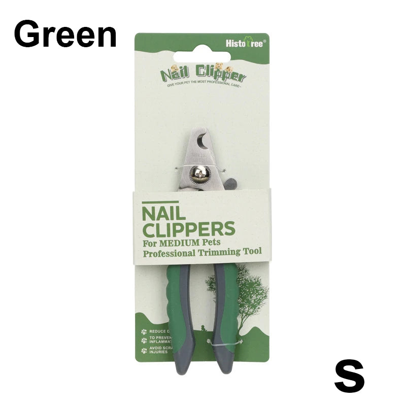 Professional Dog Cat Pet Animal Nail Clippers Stainless Steel BushLine S Green
