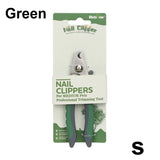 Professional Dog Cat Pet Animal Nail Clippers Stainless Steel BushLine S Green