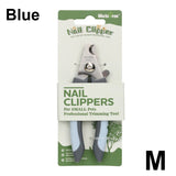 Professional Dog Cat Pet Animal Nail Clippers Stainless Steel BushLine M Blue