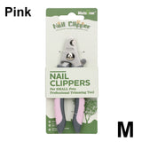 Professional Dog Cat Pet Animal Nail Clippers Stainless Steel BushLine M Pink