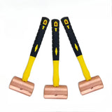 Pure Copper Hammer Cylindrical No Spark Rubber Handle Anti-slip tools  BushLine