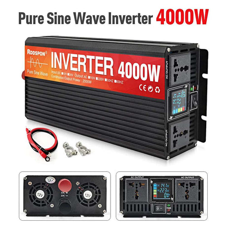 Pure Sine Wave Inverter 3kw, 4kw & 5kw Peak Power DC 12V 24V pure sine inverter BushLine 4000W 12v to 240v