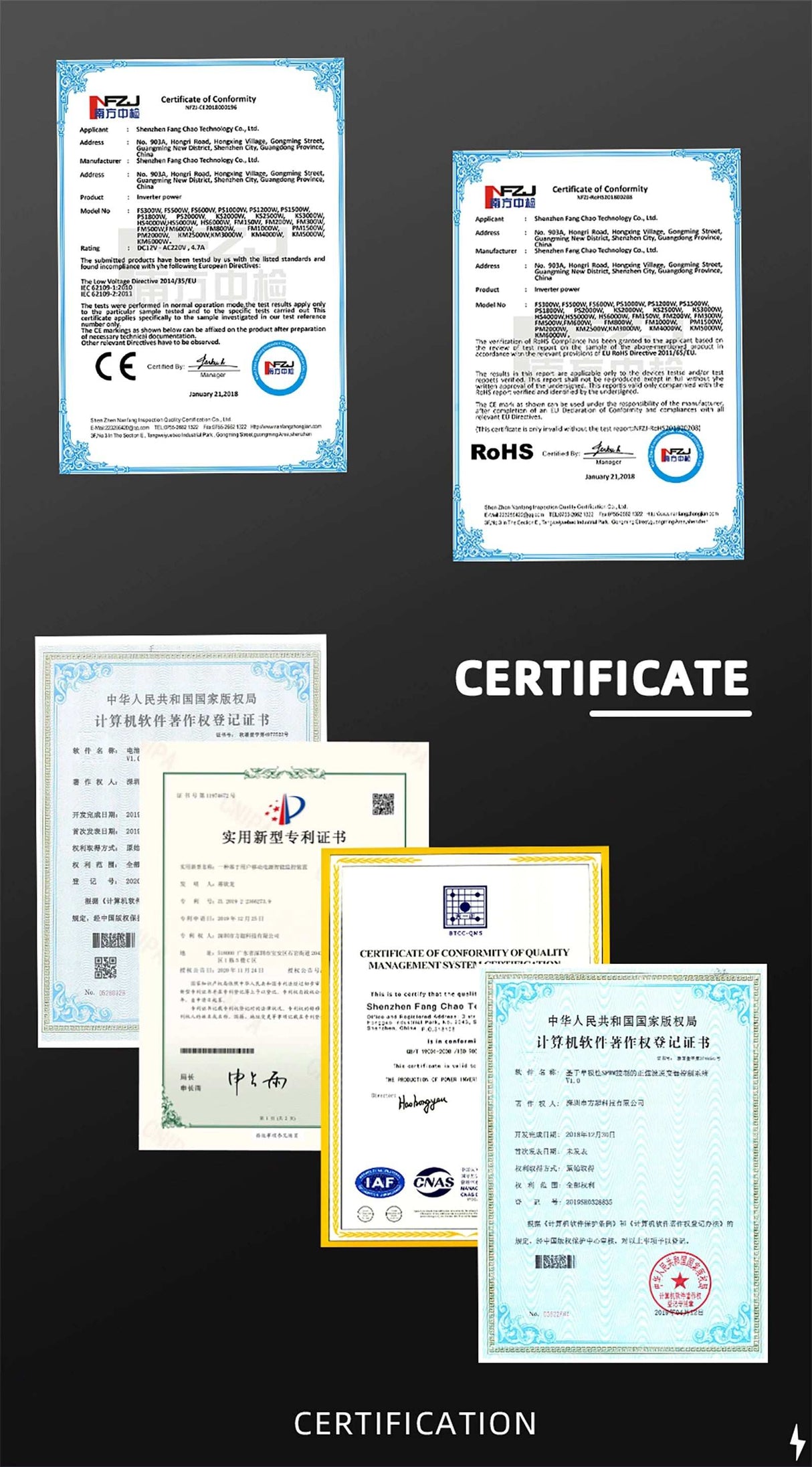 Pure Sine Wave Inverter LCD Display 3kW, 5kW, 6kW, 7kW Peak Power pure sine inverter  BushLine