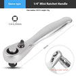 Drawing of 95 mm sleeve-type handle with 6.35 mm square drive, socket not included