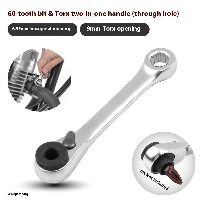 Quick Release Hex Head & Socket 1/4 inch Double Ended Ratchet tools  