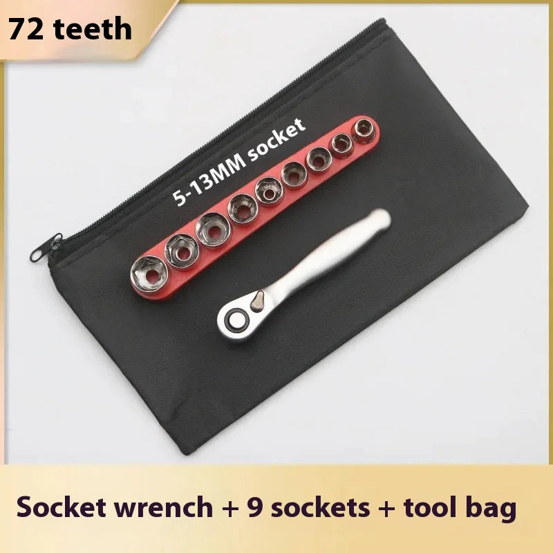 Quick Release Hex Head & Socket 1/4 inch Double Ended Ratchet tools  