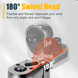 Ratchet Set 1/4" 3/8" 1/2" Drive 180° Adjustable Swivel Head tools  BushLine