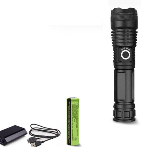 Rechargeable Powerful LED Flashlight Optics  BushLine