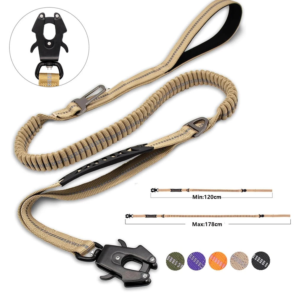 Reflective Shock Absorbing  Dog Leash Seatbelt Buckle Dog Stuff  