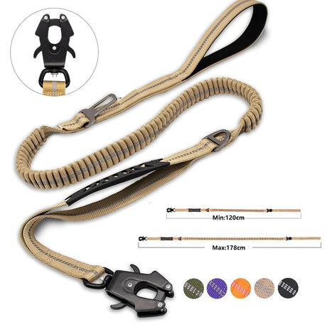 Reflective Shock Absorbing  Dog Leash Seatbelt Buckle Dog Stuff  