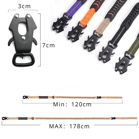 Reflective Shock Absorbing  Dog Leash Seatbelt Buckle Dog Stuff  BushLine