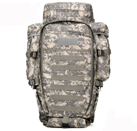 Rugged 70L Over Night Rifle Shovel Tool Camping Backpack Rifle Accesories BushLine ACU