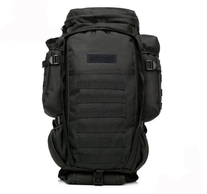 Rugged 70L Over Night Rifle Shovel Tool Camping Backpack Rifle Accesories BushLine Black