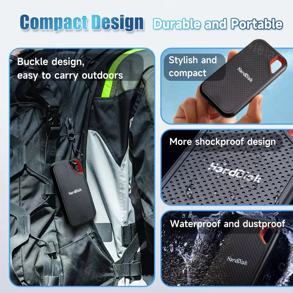 Rugged External SSD Hard Drive (1TB - 256TB) Smart Technology  