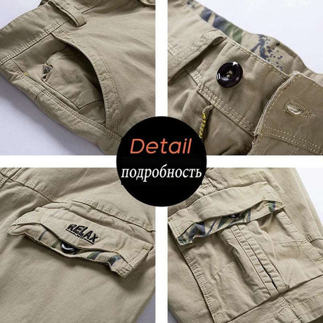 Rugged Men's Cotton Dress Casual Cargo Shorts Cargo Pants  