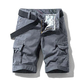 Rugged Men's Cotton Dress Casual Cargo Shorts Cargo Pants BushLine Gray02 29-50-55KG