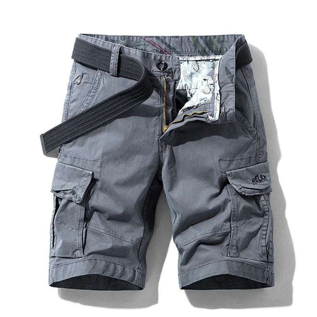 Rugged Men's Cotton Dress Casual Cargo Shorts Cargo Pants BushLine Gray02 29-50-55KG