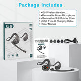 Rugged Open-Ear Bluetooth 5.3 Headset phone stuff  
