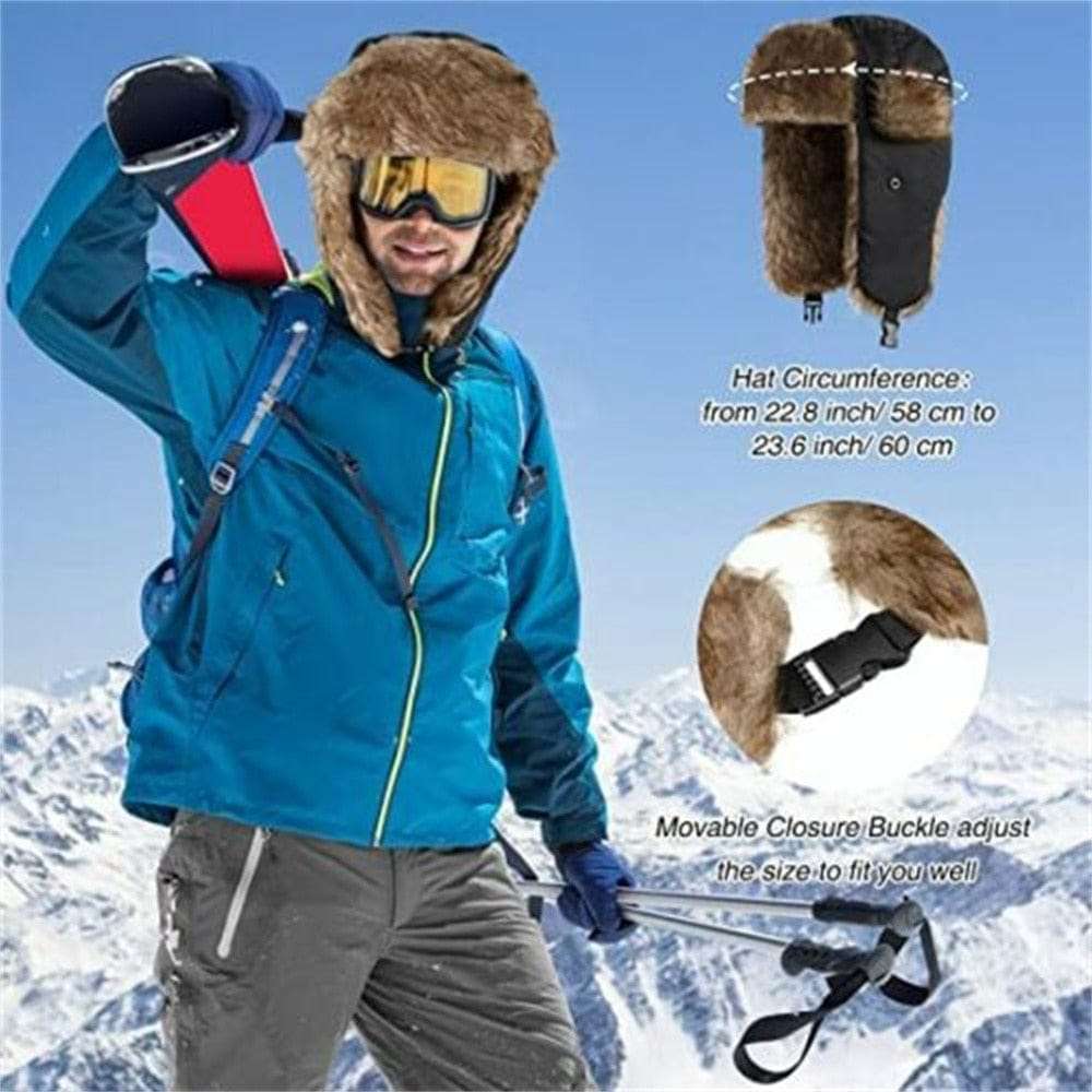 Russian Furr lined winter Bomber Hat Thermal & Wool Beanies  BushLine