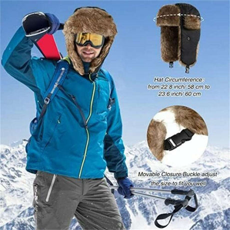 Russian Furr lined winter Bomber Hat Thermal & Wool Beanies  BushLine
