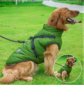 S-5XL Warm Winter Dog Coat Jacket With Harness Dog Stuff  