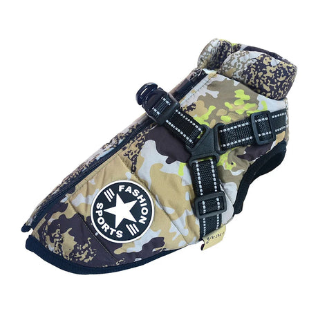 S-5XL Warm Winter Dog Coat Jacket With Harness Dog Stuff  