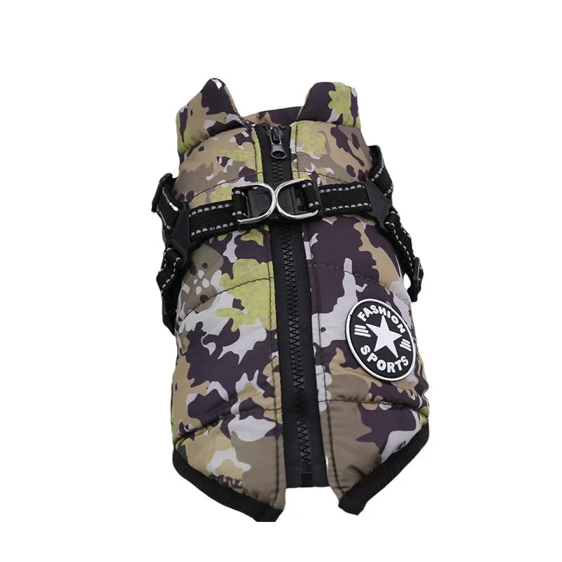 S-5XL Warm Winter Dog Coat Jacket With Harness Dog Stuff  BushLine