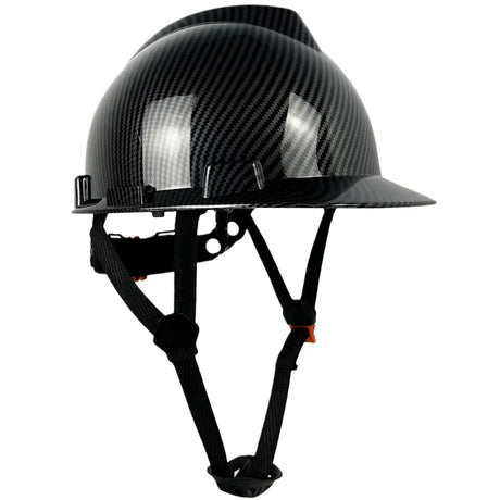 Carbon Fiber Color Work Safety Helmet CE EN397 Standard Hi-Vis & Safety BushLine 98X B Black Hat  