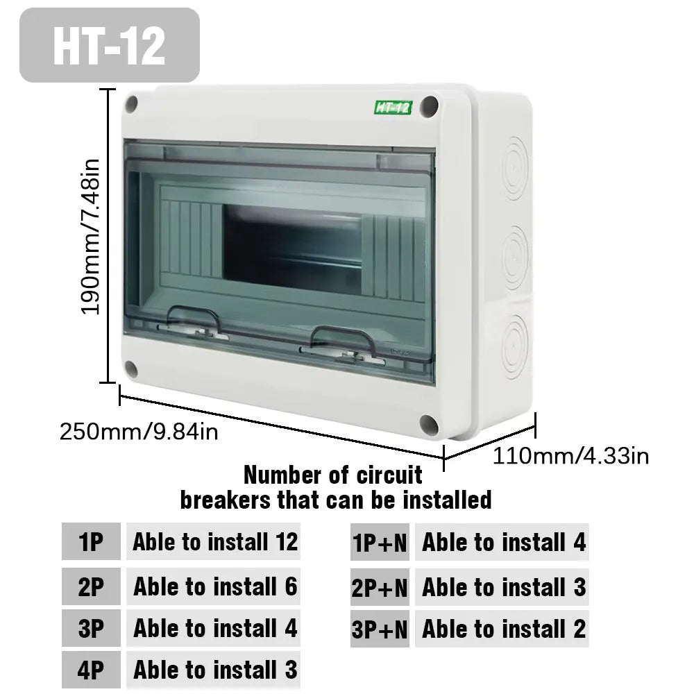 Electrical IP65 Junction Switch Box Waterproof Dustproof electrical supplys BushLine HT-12