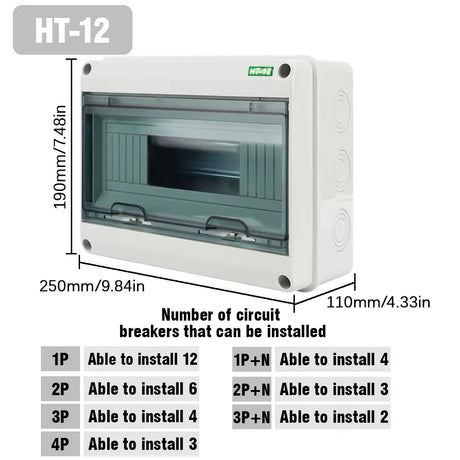 Electrical IP65 Junction Switch Box Waterproof Dustproof electrical supplys BushLine HT-12