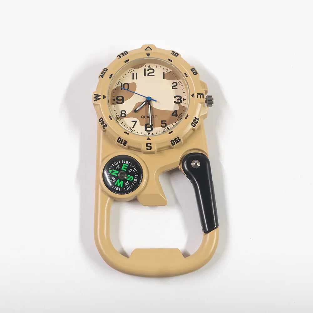 Versatile Carabineer Compass Watch Traditional Quartz Optics BushLine DSB-001