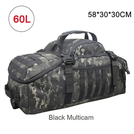 Sport Molle Combination Carry Bag Backpacks BackPacks BushLine 60L Black Camo  