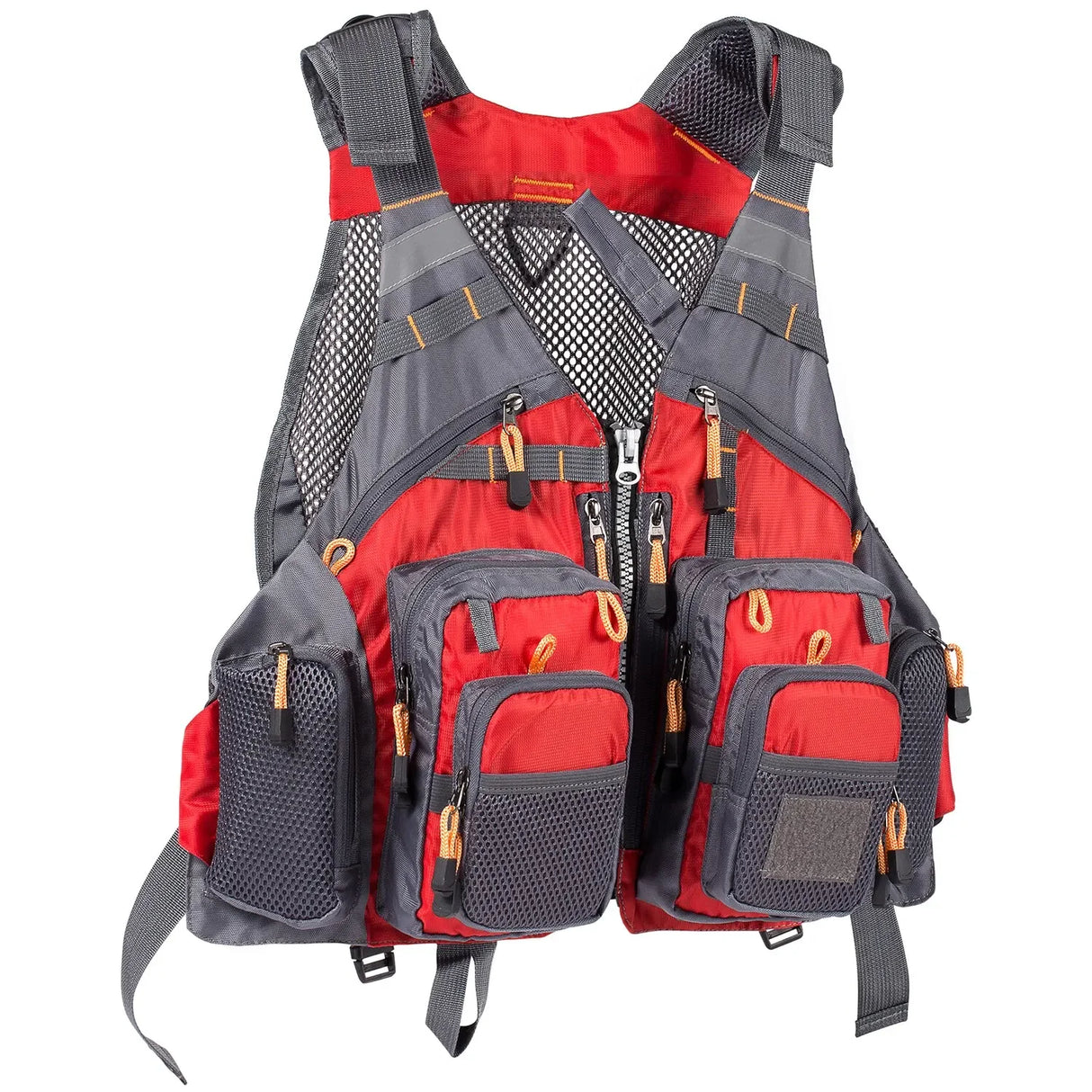 Bassdash Breathable Fishing Vest Jacket Marine & Fishing BushLine Red