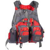 Bassdash Breathable Fishing Vest Jacket Marine & Fishing BushLine Red