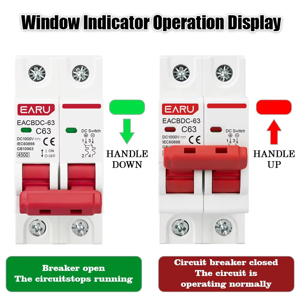 DC Solar Wind Mini Circuit Breaker Overload Protection 6A to 125A electrical supplys  BushLine