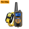 Rechargeable Dog Training & Anti-Bark Collar 800m — yellow strap, for 1 dog