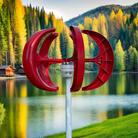 SR-1000W, 2kW, 3kW Wind Turbines 12V 24V 48V Permanent Magnet Wind Power Vertical BushLine Red 1000W 12V