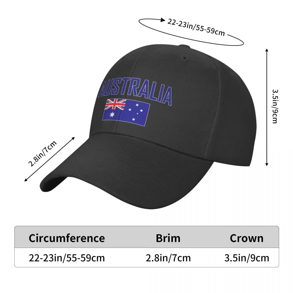 Australia Flag Sun Baseball Cap Breathable Adjustable tactical caps BushLine   
