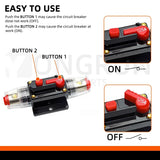 Circuit Breaker Fuse 20A to 300A Manual Reset Waterproof 12V 48V electrical supplys  BushLine