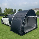 4x4 Car Trunk Canopy Tent Extension Rain & Sunshine-Proof Camping Equipment BushLine black