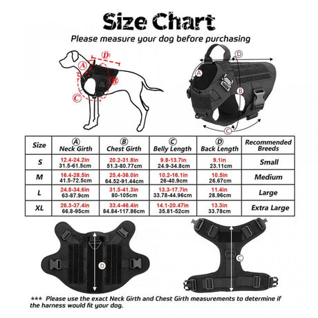 Dog Harness Collar Leash Bags No Pull