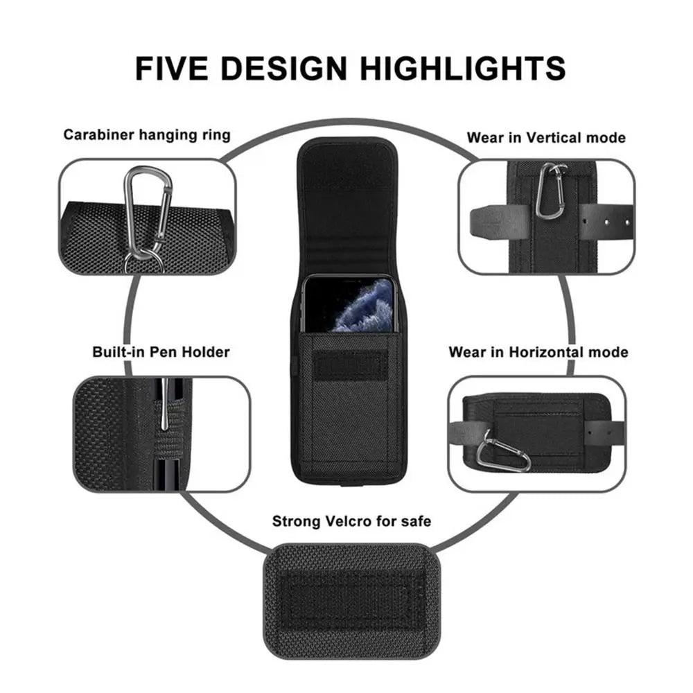 Expandable Phone Holster Belt Loops & Clip