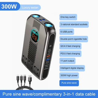 300W Car Power Inverter Adaptor Multifunctional 12/24V