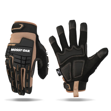 MOSSY OAK-Military Full Finger Touch Screen Safety Gloves eyes ears & hands BushLine Black XL CN