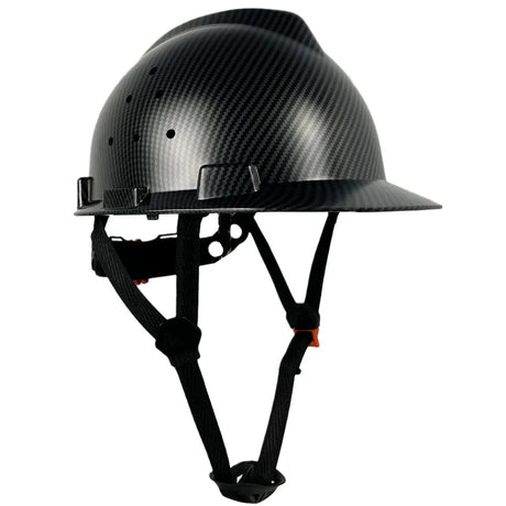 Carbon Fiber Color Work Safety Helmet CE EN397 Standard Hi-Vis & Safety BushLine 98X M Black V Hat  