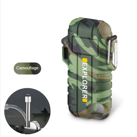 F37 Arc Plasma Waterproof Double Arc Lighter USB Rechargeable electrical supplys  BushLine